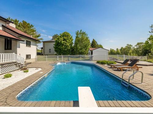 Pool - 720 Ch. De L'Île-Grandbois, Saint-Casimir, QC - Outdoor With In Ground Pool With Deck Patio Veranda With Backyard With Exterior