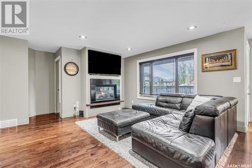 3322 Mcclocklin Road, Saskatoon, SK - Indoor Photo Showing Living Room With Fireplace