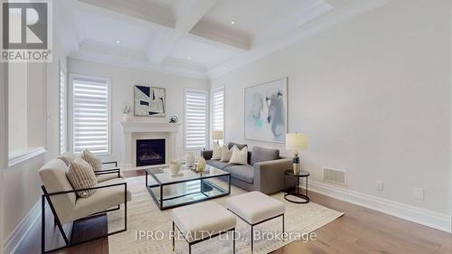 3029 Parsonage Crescent, Oakville, ON - Indoor Photo Showing Living Room With Fireplace