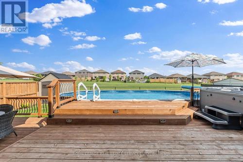 24 Kipling Drive, Belleville, ON - Outdoor With Above Ground Pool With Deck Patio Veranda