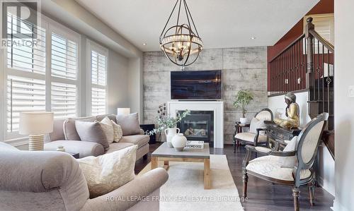 23 Ross Wright Avenue, Clarington, ON - Indoor Photo Showing Living Room With Fireplace