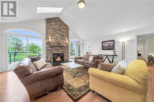 1901 River Road E, Haldimand, ON - Indoor Photo Showing Living Room With Fireplace
