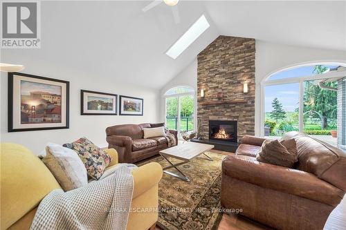 1901 River Road E, Haldimand, ON - Indoor Photo Showing Living Room With Fireplace