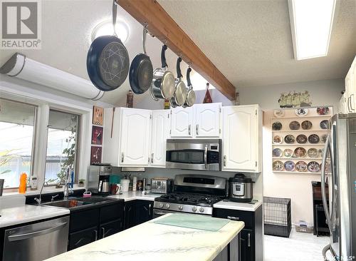 22 Chemin Bellevue Road, Battleford, SK - Indoor Photo Showing Kitchen With Double Sink