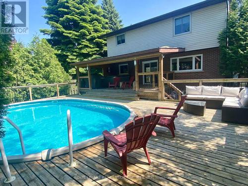 13 Boese Court, St. Catharines, ON - Outdoor With Above Ground Pool With Deck Patio Veranda