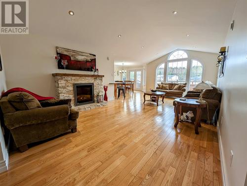 18 Burtons Road, Corner Brook, NL - Indoor Photo Showing Living Room With Fireplace