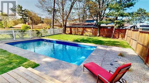 225 Parsons Avenue, North Bay, ON - Outdoor With In Ground Pool With Deck Patio Veranda With Backyard