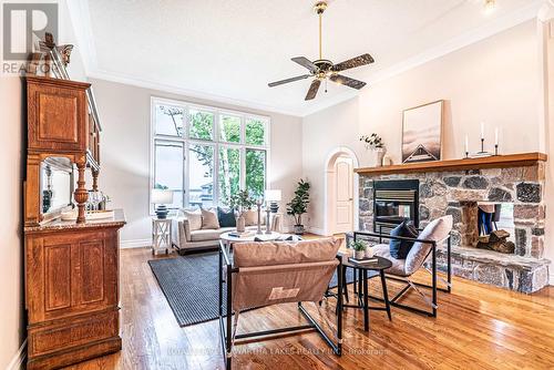 24 South Fork Drive, Kawartha Lakes, ON - Indoor Photo Showing Living Room With Fireplace