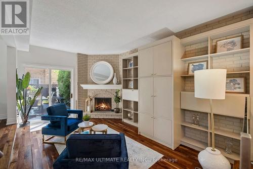 28 Saville Court, Markham, ON - Indoor Photo Showing Living Room With Fireplace