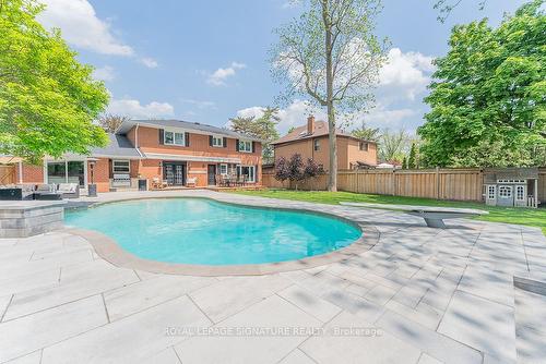 1204 Clarkson Rd N, Mississauga, ON - Outdoor With In Ground Pool With Deck Patio Veranda With Backyard