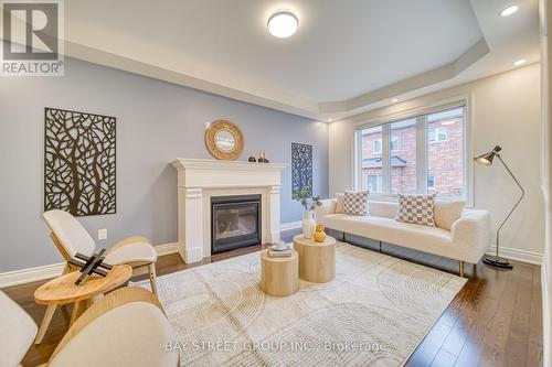452 Grindstone Trail, Oakville, ON - Indoor Photo Showing Living Room With Fireplace
