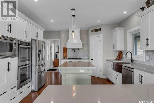 King Country Acreage, Dundurn Rm No. 314, SK - Indoor Photo Showing Kitchen With Stainless Steel Kitchen With Upgraded Kitchen