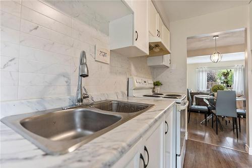 502 Grey Street|Unit #D, Brantford, ON - Indoor Photo Showing Kitchen With Double Sink