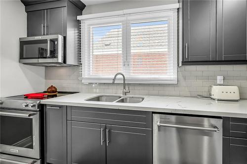 134 Erindale Avenue, Hamilton, ON - Indoor Photo Showing Kitchen With Double Sink