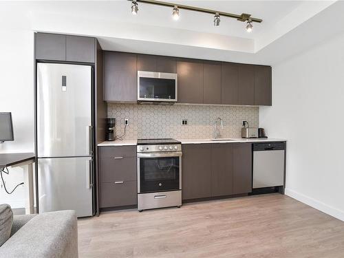 706-845 Johnson St, Victoria, BC - Indoor Photo Showing Kitchen With Stainless Steel Kitchen