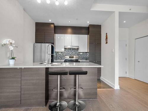 Kitchen - 105-7361 Av. Victoria, Montréal (Côte-Des-Neiges/Notre-Dame-De-Grâce), QC - Indoor Photo Showing Kitchen With Upgraded Kitchen