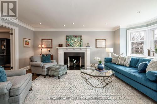 554 Briar Hill Avenue, Toronto, ON - Indoor Photo Showing Living Room With Fireplace