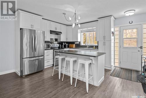 1010 Riverside Drive, Prince Albert, SK - Indoor Photo Showing Kitchen With Stainless Steel Kitchen With Double Sink