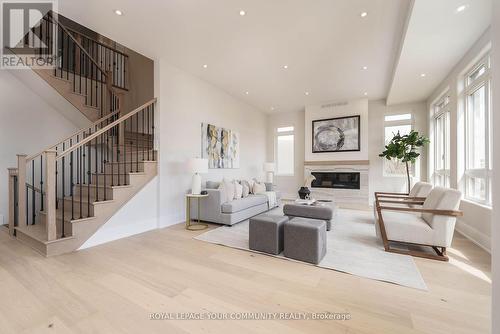 10 Bunn Court, Aurora, ON - Indoor Photo Showing Other Room With Fireplace