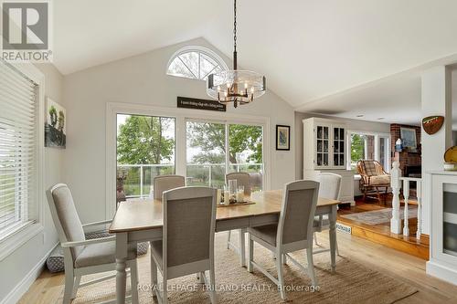 547 Edith Cavell Boulevard W, Central Elgin (Port Stanley), ON - Indoor Photo Showing Dining Room With Fireplace