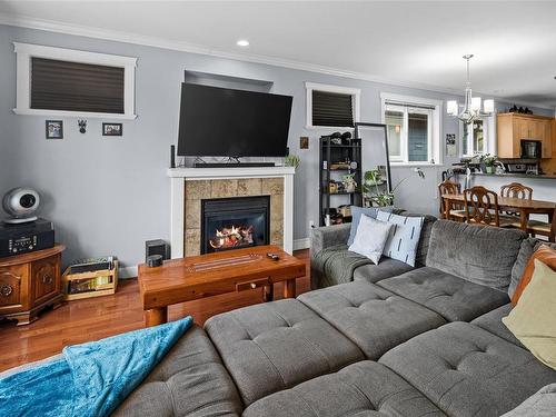 956 Cavalcade Terr, Langford, BC - Indoor Photo Showing Living Room With Fireplace