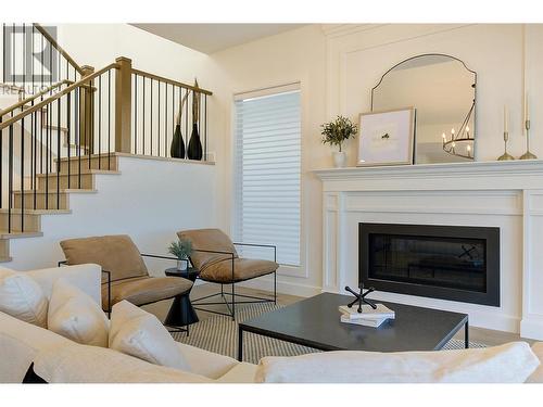 4956 Bucktail Lane, Kelowna, BC - Indoor Photo Showing Living Room With Fireplace