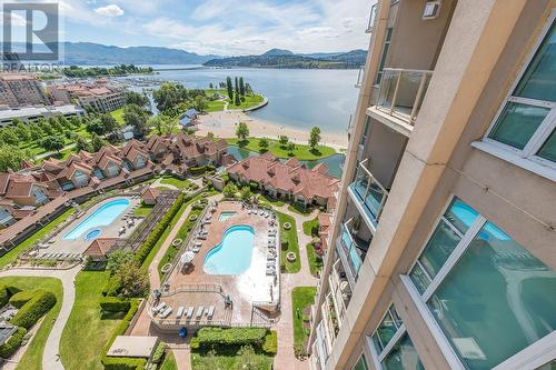 1128 Sunset Drive Unit# 1402, Kelowna, BC - Outdoor With Body Of Water With In Ground Pool With View
