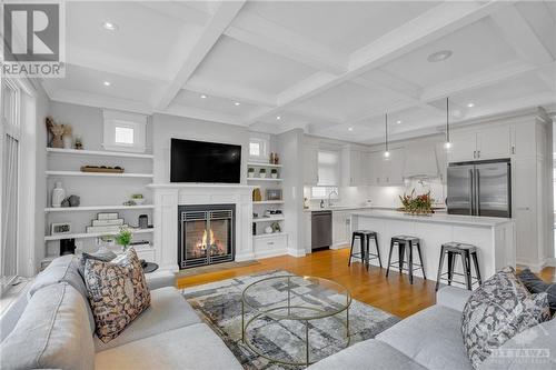 528 Cole Avenue, Ottawa, ON - Indoor Photo Showing Living Room With Fireplace
