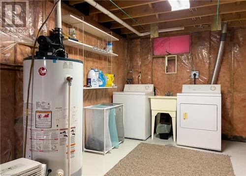 Large unfinished basement - 320 1St Street W, Owen Sound, ON - Indoor Photo Showing Laundry Room