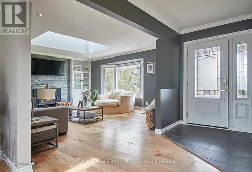 42 Pigeon Lake Road, Kawartha Lakes (Lindsay), ON - Indoor Photo Showing Living Room With Fireplace