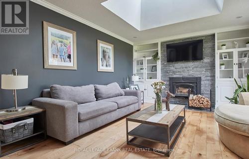 42 Pigeon Lake Road, Kawartha Lakes (Lindsay), ON - Indoor Photo Showing Living Room With Fireplace