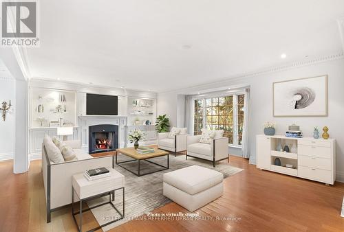 19 Forest Glen Crescent, Toronto, ON - Indoor Photo Showing Living Room With Fireplace