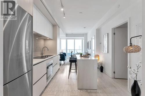 2104 - 225 Sumach Street S, Toronto, ON - Indoor Photo Showing Kitchen With Stainless Steel Kitchen With Upgraded Kitchen