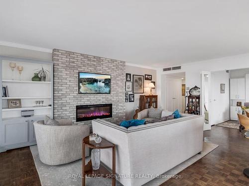 1201-20 Avoca Ave, Toronto, ON - Indoor Photo Showing Living Room With Fireplace