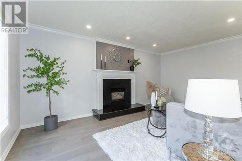 120 Palomino Drive, Kanata, ON - Indoor Photo Showing Living Room With Fireplace