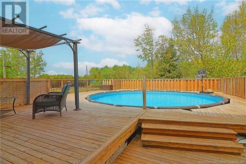 5 Entlebucher Court, Fredericton, NB - Outdoor With Above Ground Pool With Deck Patio Veranda
