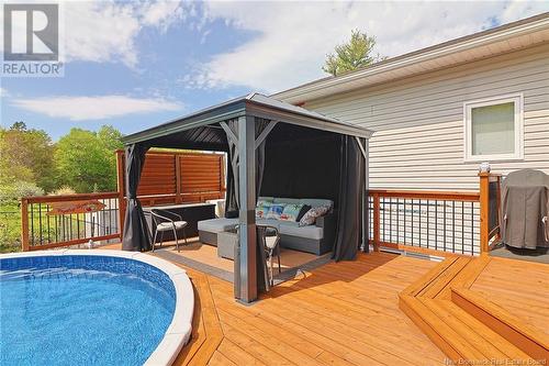 1460 Lincoln Road, Fredericton, NB - Outdoor With Above Ground Pool With Deck Patio Veranda With Exterior