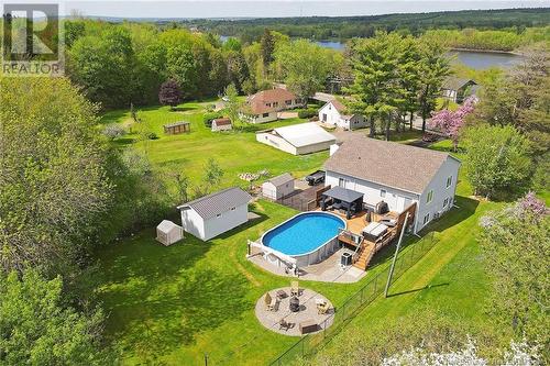 1460 Lincoln Road, Fredericton, NB - Outdoor With Above Ground Pool With View