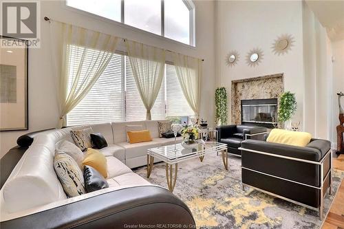 96 Congressional, Moncton, NB - Indoor Photo Showing Living Room With Fireplace