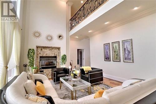 96 Congressional, Moncton, NB - Indoor Photo Showing Living Room With Fireplace