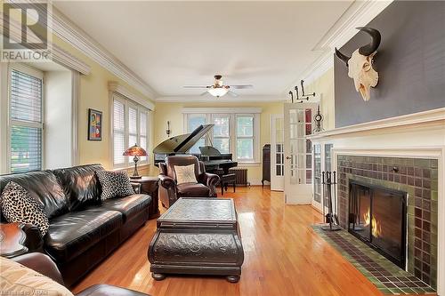 76 Schneider Avenue, Kitchener, ON - Indoor Photo Showing Living Room With Fireplace