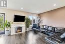 5 502 Rempel Manor, Saskatoon, SK  - Indoor Photo Showing Living Room With Fireplace 