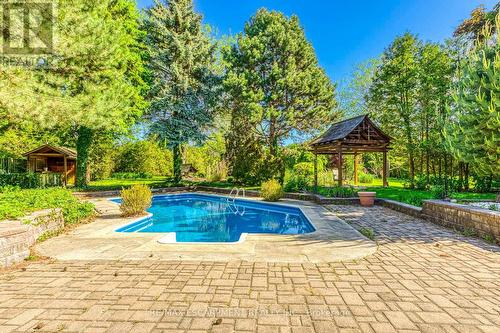 341 Acacia Court, Oakville, ON - Outdoor With In Ground Pool With Deck Patio Veranda With Backyard