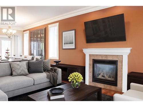 10603 109 Street, Fort St. John, BC - Indoor Photo Showing Living Room With Fireplace