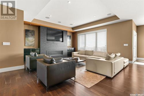 6106 Wascana Court, Regina, SK - Indoor Photo Showing Living Room With Fireplace