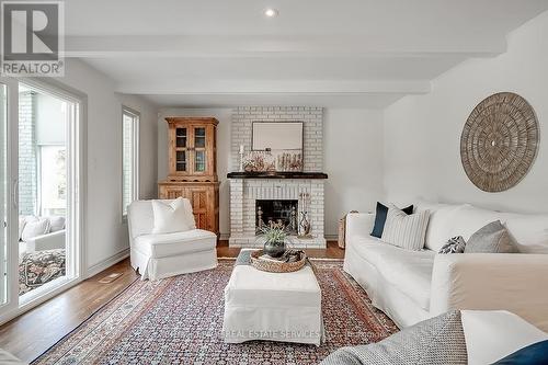 2241 Chancery Lane, Oakville, ON - Indoor Photo Showing Living Room With Fireplace