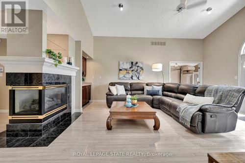 197 Stone Church Road W, Hamilton, ON - Indoor Photo Showing Living Room With Fireplace