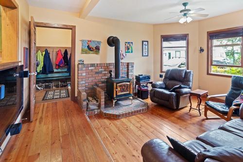 2639 Erickson Road, Erickson, BC - Indoor Photo Showing Living Room With Fireplace