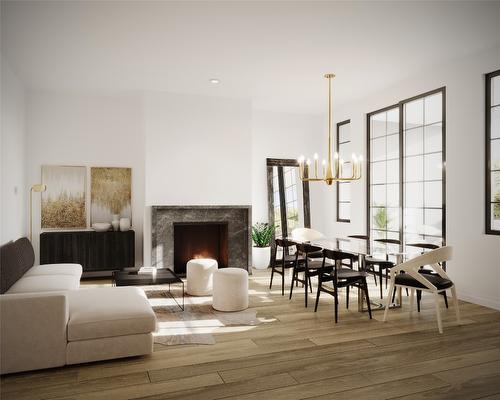 1-955 Manhattan Drive, Kelowna, BC - Indoor Photo Showing Living Room With Fireplace