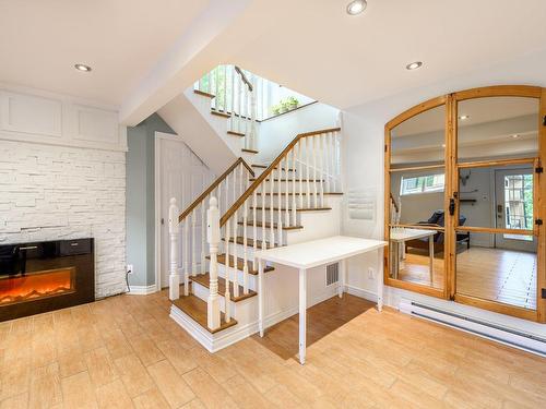 Staircase - 131 Rue De Lévis, Bromont, QC - Indoor With Fireplace